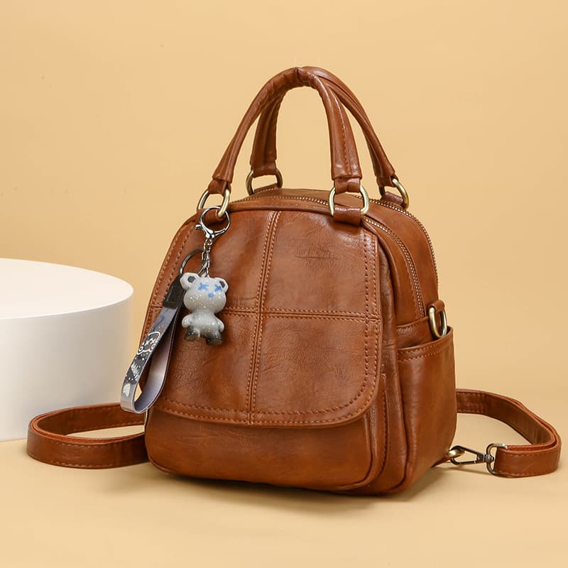 Cross-border 2025 New Fashion Casual Middle-aged Mom Bag Women Retro Simple Crossbody Casual Handbag Backpack