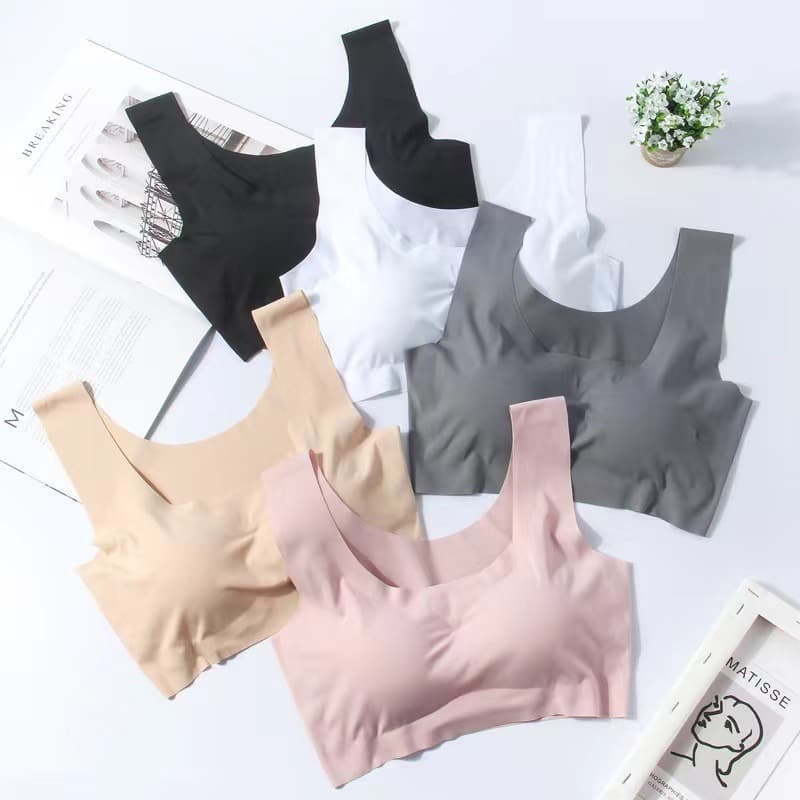 Anxin Generation Underwear Sleep Bra Girls' Underwear Japanese Style Seamless One-Piece Bra Wire-Free Sports Bra