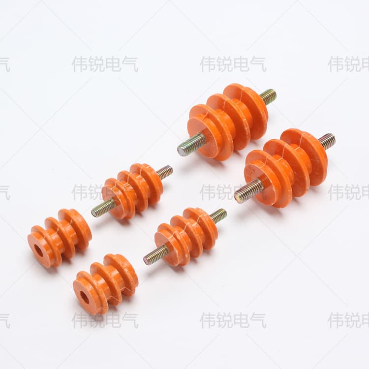 Distribution Cabinet Low Voltage Insulator M6 M8 Yellow Insulator 30 40 50 Height with Rod Single Rod Both Ends Flat