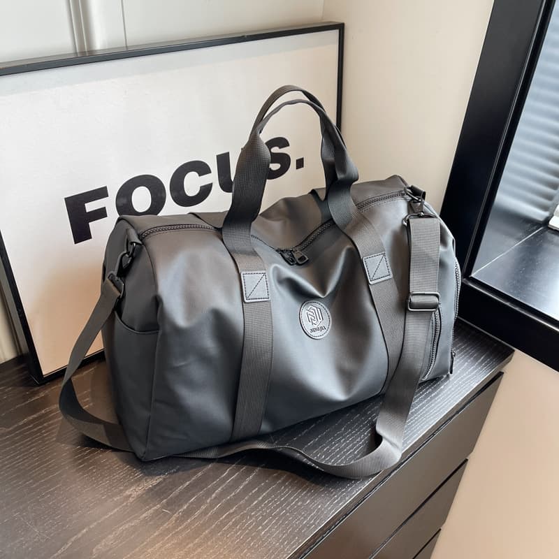 Large Capacity Sports Gym Bag Premium Travel Solid Color Simple Trendy Travel Bag