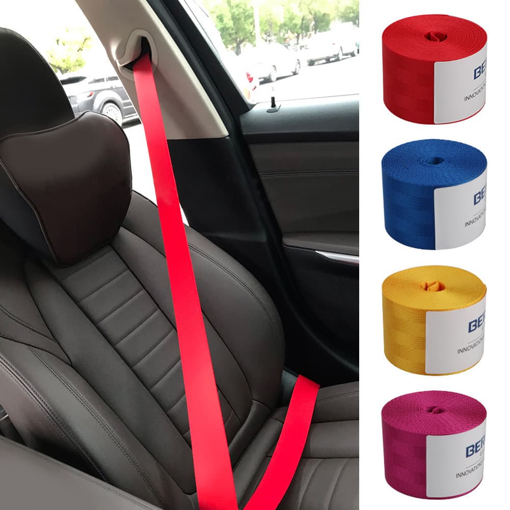 Best-selling 3.6m Car Modification Colorful Seat Belt Polyester Durable Universal Car Accessory