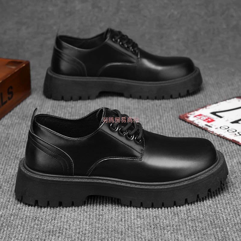 Men's Shoes Height Increase 6cm Black Dress Shoes, Autumn Thick-Soled Waterproof Casual Sneakers, High-End Anti-Odor In Stock Adult Other