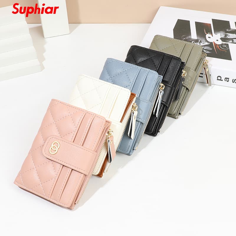 Cross-Border Women's Short Wallet Luxury High-End Classic Chanel-Style Embroidered Student Card Holder Coin Purse Wallet