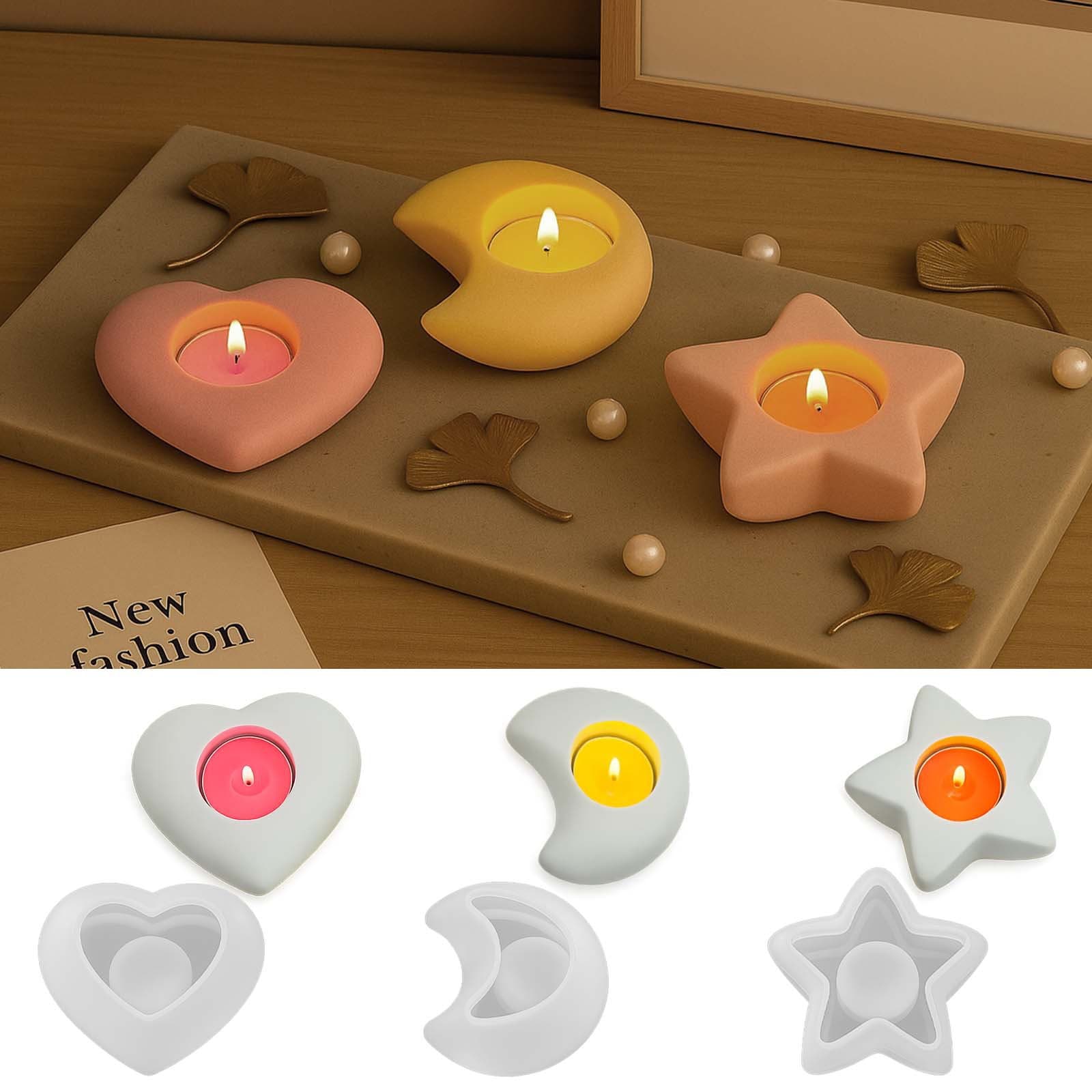 diy love mold moon glue mold star scented candle silicone mold resin ornaments cross-border