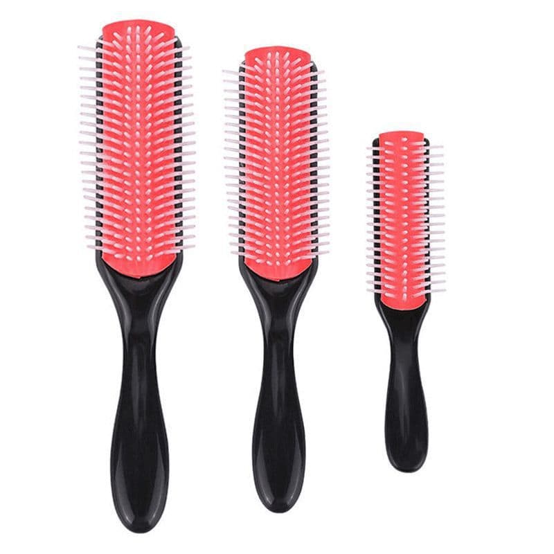 Cross-Border Hot Selling Home Styling Hair Brush Straightening Comb Volumizing Rib Comb Massage Comb Detachable Nine-Row Comb