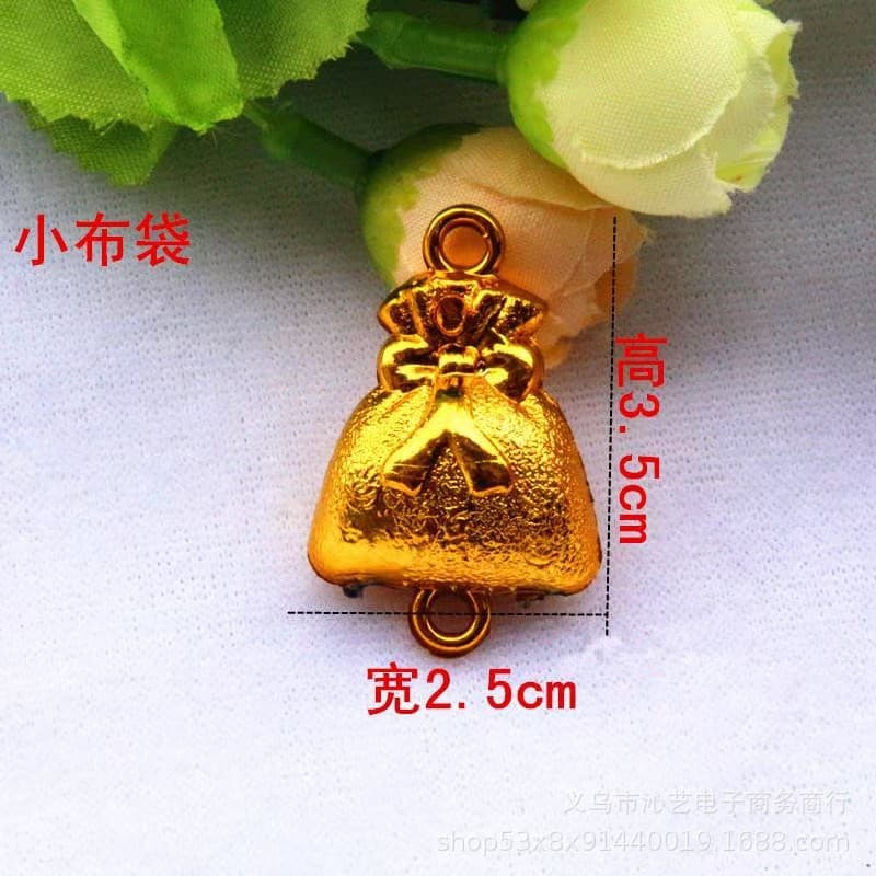 Gold foil flocked hanging tag DIY New Year plant pot small hanging ornament joyful festive Chinese knot hanging ornament indoor outdoor
