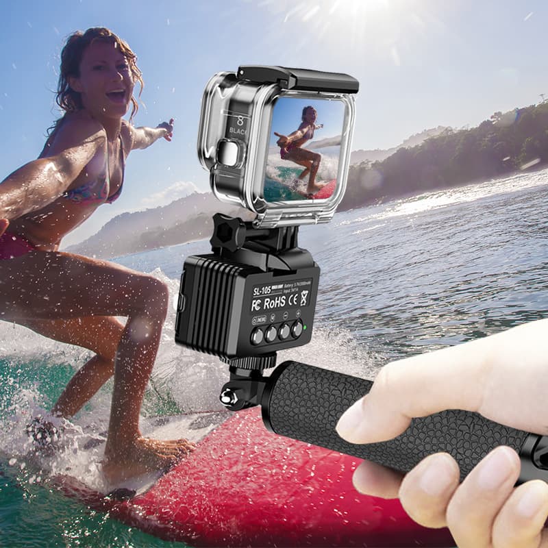 Cross-border Diving Photography Fill Light 40m Waterproof Compatible with Gopro Camera Land and Water Photography Lighting Lamp