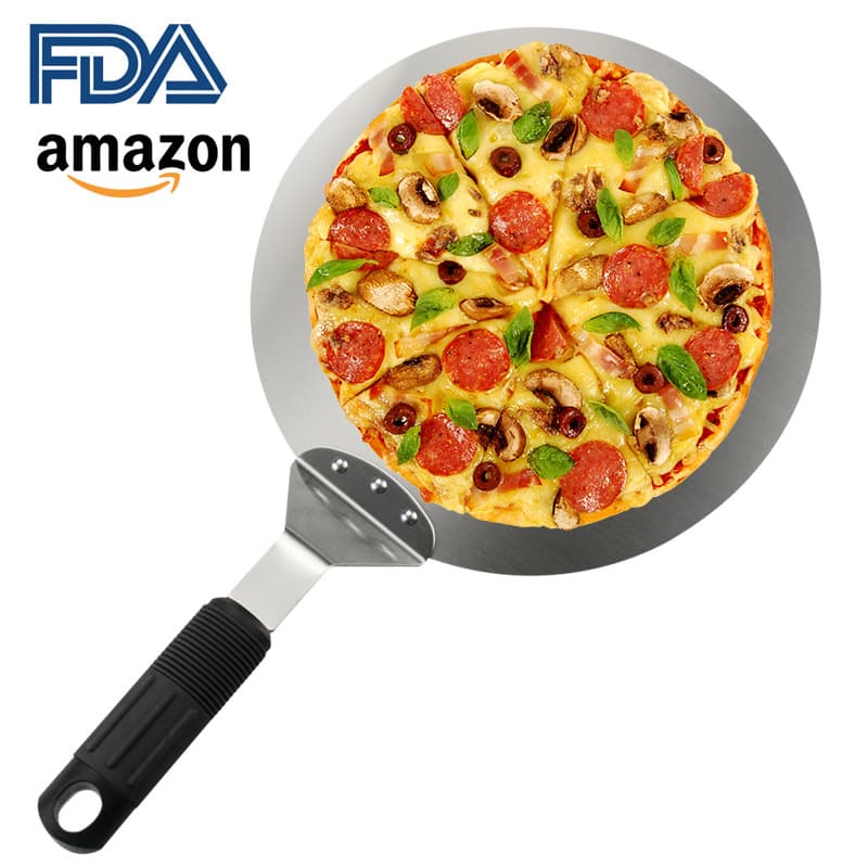 Factory Stock Round Pizza Peel - Home Pizza Transfer Tool and Cake Moving Spatula for Baking