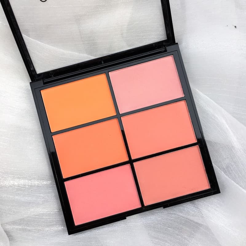 Six-Color Blush Matte Blush Palette Natural Sunburn Blush Women's Highlighter Contour All-in-One Palette Nose Shadow Side Shadow Makeup Palette