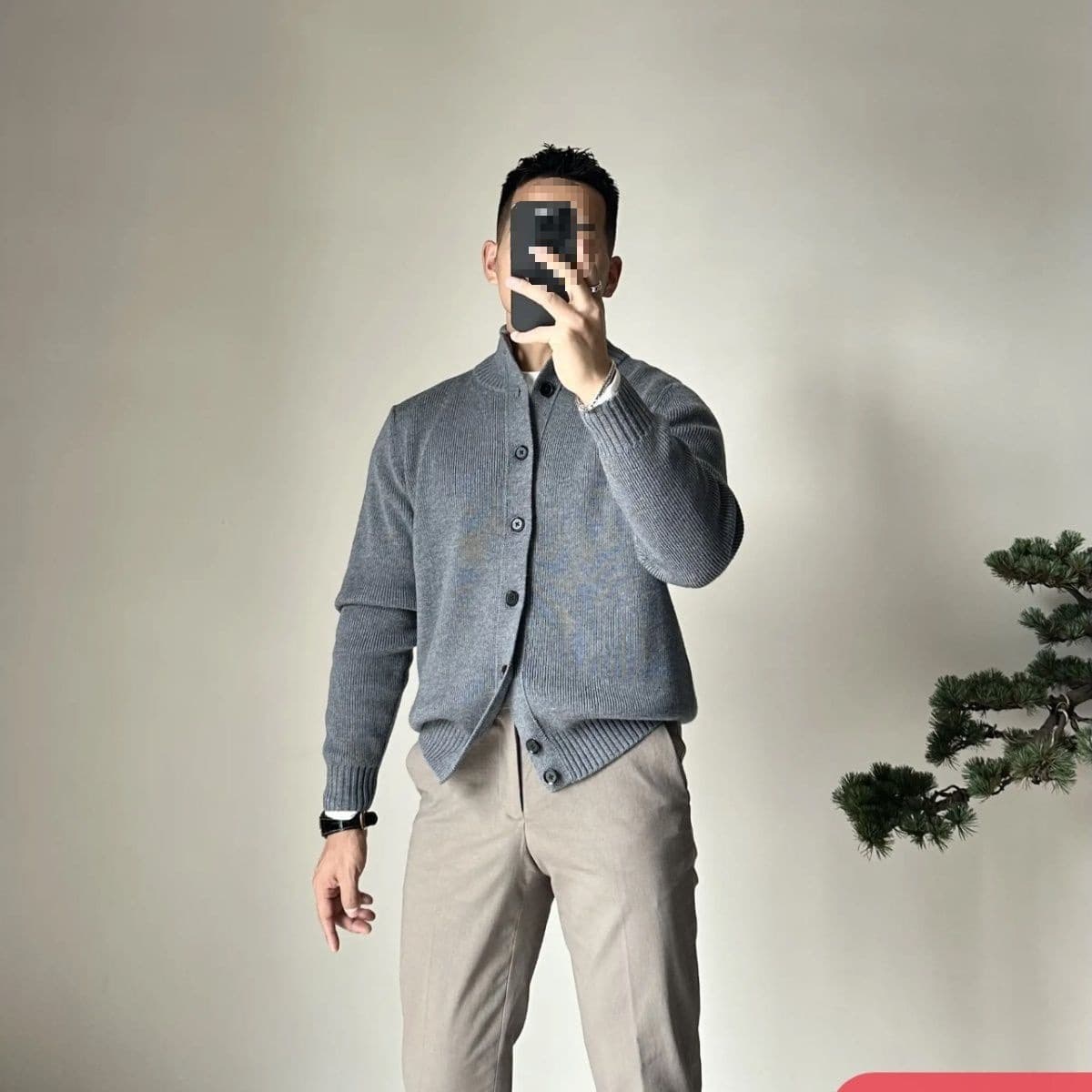 European goods autumn and winter new men's knitwear, fashionable urban classic stand collar heavyweight simple trendy sweater jacket for men.