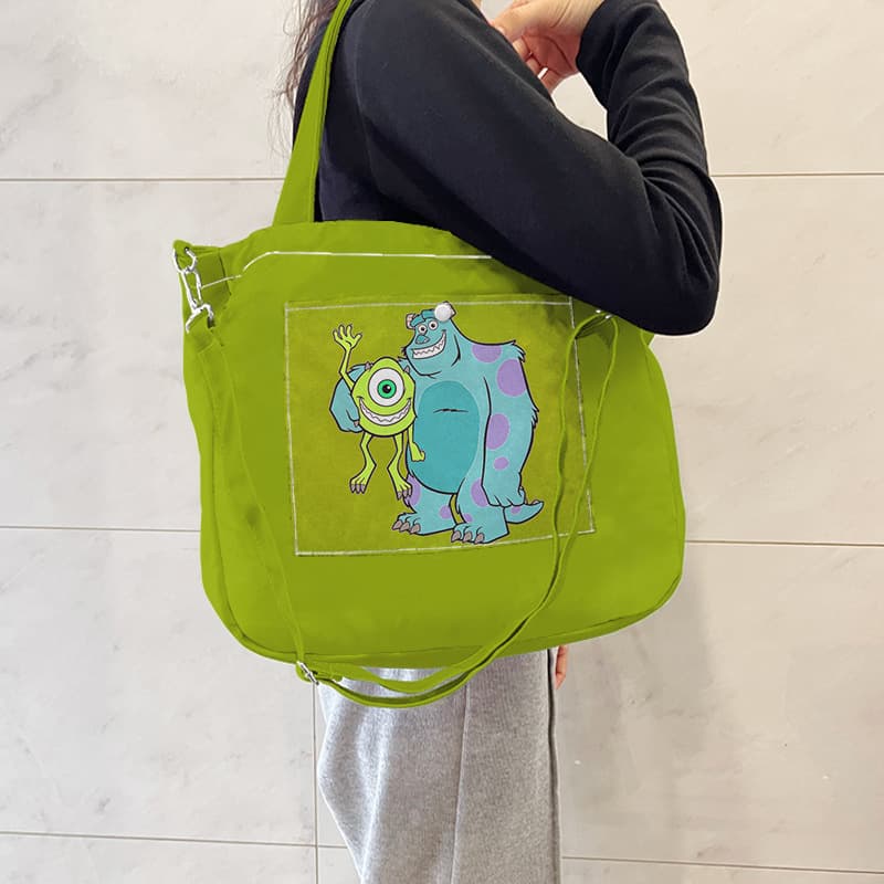 Monsters University Monsters Inc. Mike Wazowski Dual-Use Shoulder Handbag Crossbody Canvas Bag Holiday Gift