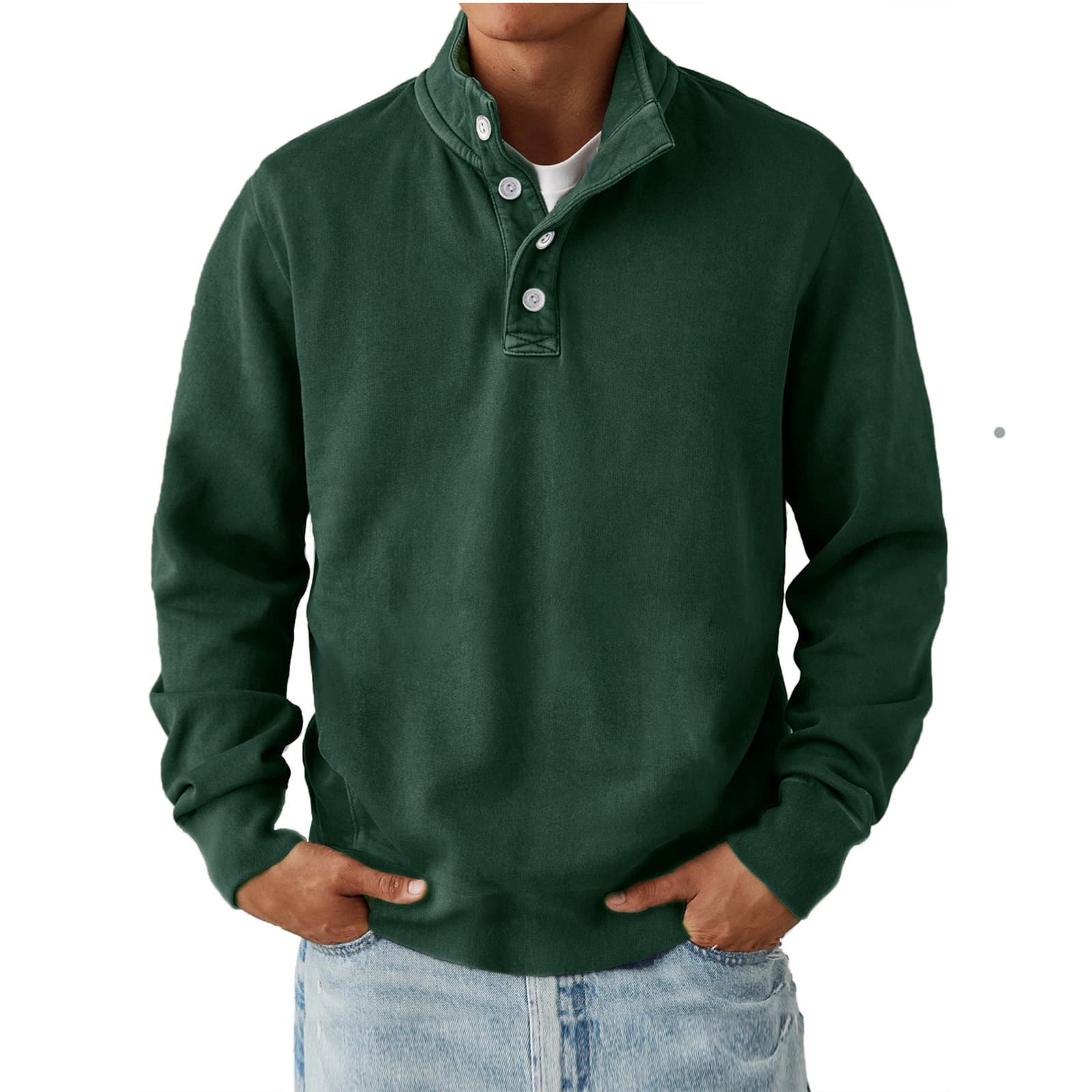 2025 Autumn/Winter New Cross-Border Women's Clothing Amazon Wish Europe/America Men's Button Hoodie European/American Autumn/Winter Hoodie