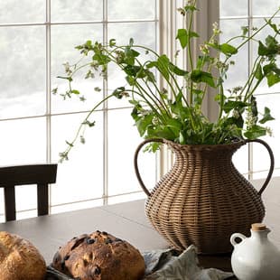 Handwoven Rattan Vase for Dried Flowers, Woven Texture Decorative Vase, Craft Ornament for SHEIN TEMU