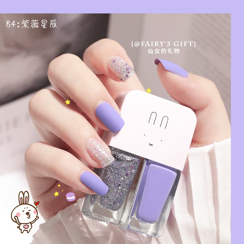 Twins nail polish set wholesale live broadcast popular Japanese style no-bake nail polish set glitter long-lasting nail polish