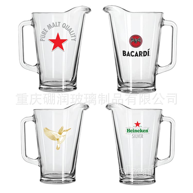 1.6L glass kettle cold kettle beer kettle factory hot selling water jug for bars and restaurants with customizable logo