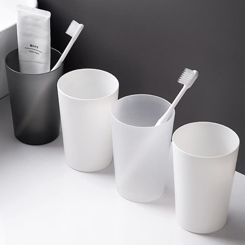 Minimalist Household Mouthwash Cup, Tooth Cup, Plastic Toothbrushing Bathroom Toothbrush Cup, Couple Matte Style Tooth Mug