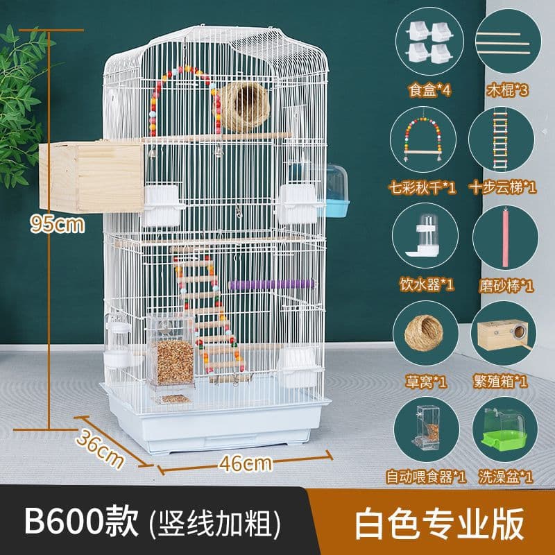 Wholesale Bird Cage Parrot Cage Budgie Cockatiel Luxury Villa Cage Lovebird Myna Breeding Cage Bird Cage Supplies