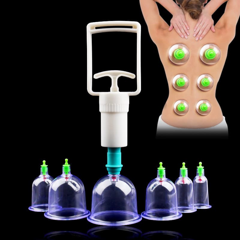 Cross-border Hot Sale Bulk Packed 6-Piece Vacuum Cupping Set, Non-Glass Suction Cups