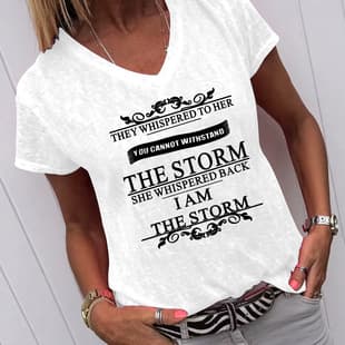 Trending European & American 3D Digital Print Letter Ethnic Element Sea Turtle Love Multi-Color Women's Summer V-Neck Short Sleeve T-Shirt