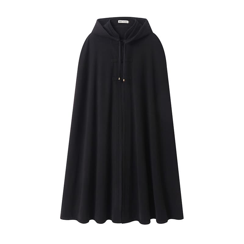Wudang Mountain Tai Chi Suit Unisex Cloak Winter Thickened Fleece-Lined Warm Robe Cloak Chinese Style Hanfu Meditation Cape