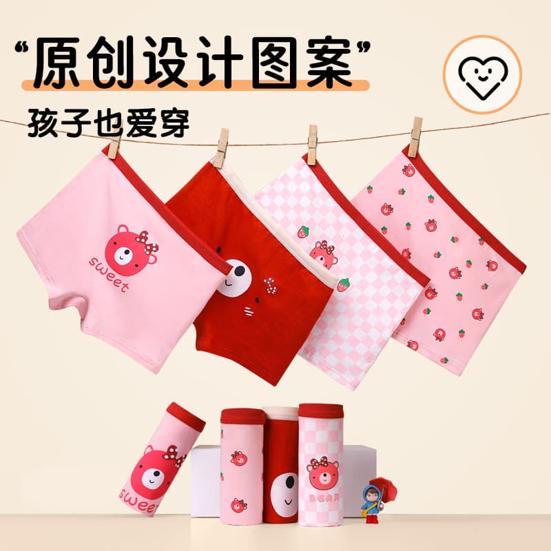 Girls' Boxer Briefs for Middle and Large Kids Ages 12-15, Students and Teenagers, Pure Cotton Boxer Shorts