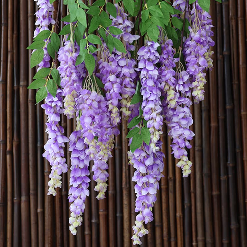 Simulated Abler giant wisteria long branches plastic fake flowers silk flowers indoor living room hanging rattan photo decoration