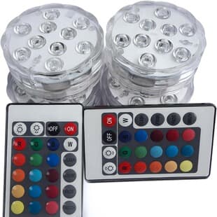 Pool Light LED Colorful RGB 10-Light Submersible Light Underwater Light Holiday Ambient Light Bath Light Bathtub Light Hot Spring Light