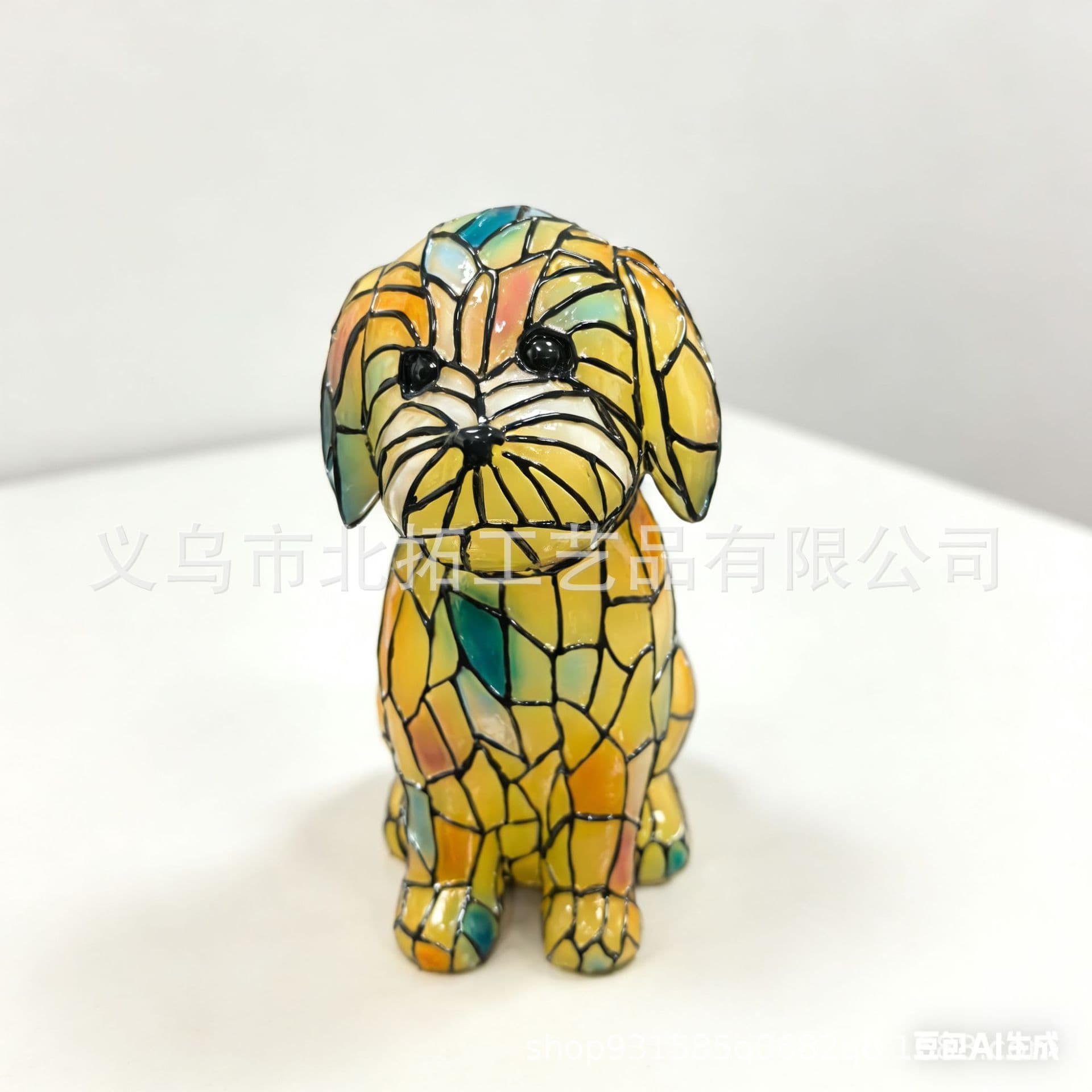 New Cross-Border Dog Series Resin Figurine LED Night Light Art Animal Statue Creative Home Desktop Decoration