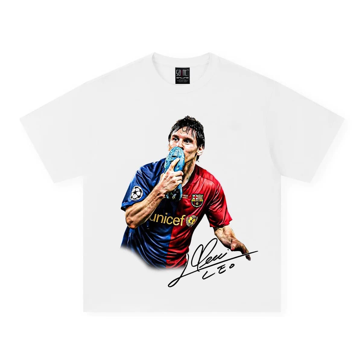 2025 Messi Barcelona American Football Vintage Print L