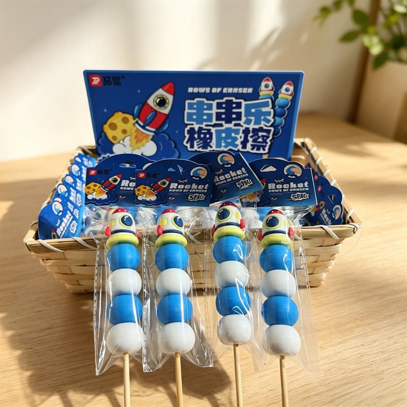 New Rocket Skewer Eraser Simulation Candied Hawthorn Eraser High Appearance Student Eraser Cross-border Wholesale