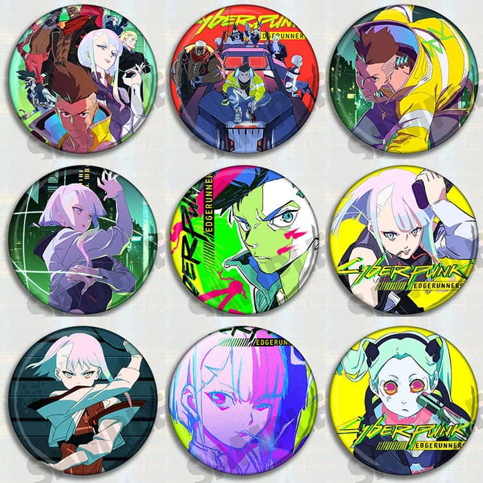 Cyberpunk Edgerunners Anime Game 2077 Badge Pendant Pin Brooch Lucy Rebecca