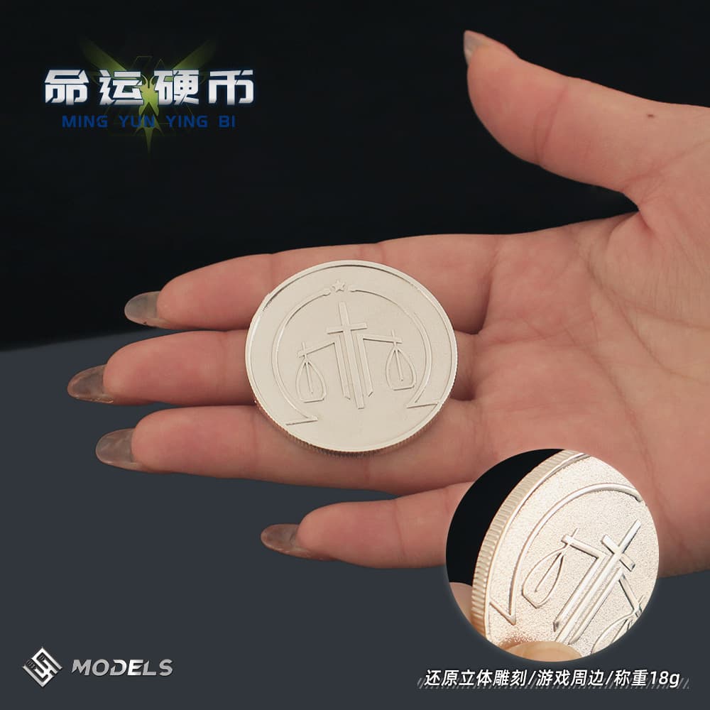 Commemorative medal metal commemorative coin, destiny coin collection, ornament, game coin, thickened version, wholesale double-sided coin, silver coin
