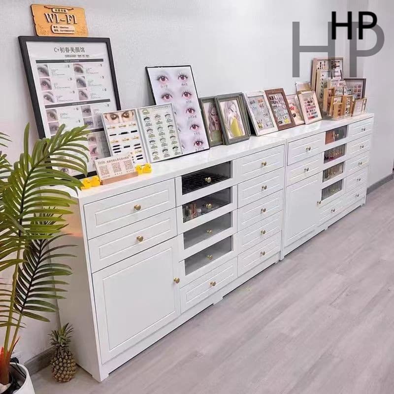 Nail art storage cabinet, manicure cabinet, nail polish cabinet, nail polish storage cabinet, manicure cabinet, floor-standing drawer-type storage cabinet