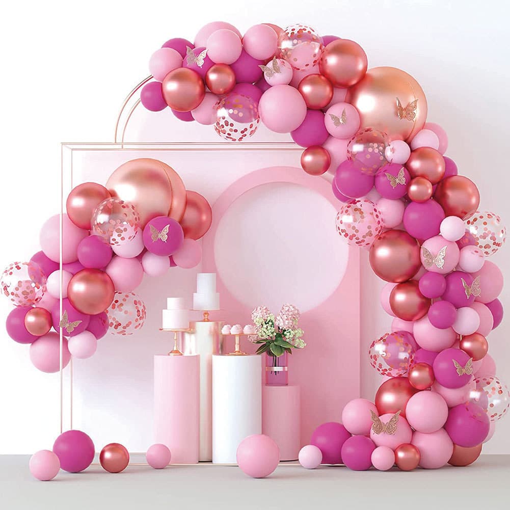 New Aluminum Film Balloon Chain Kit for Wedding Decoration, Valentine's Day Confession, Birthday Party Scene Decoration Balloon Set