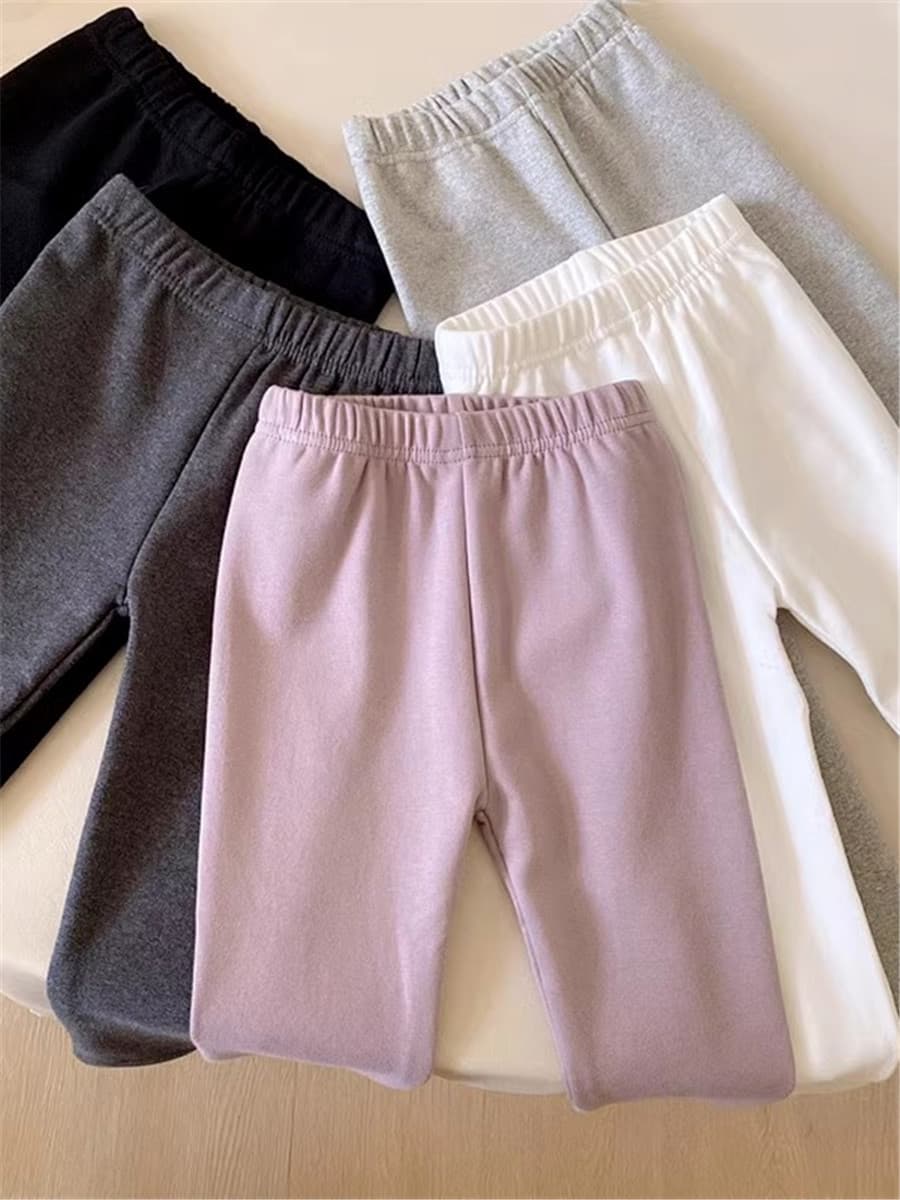 Fine Cotton! Girls' Leggings for Spring/Autumn Thick Style Children's Leggings Black and White Spring/Autumn Pure Cotton Stretch Slim Fit