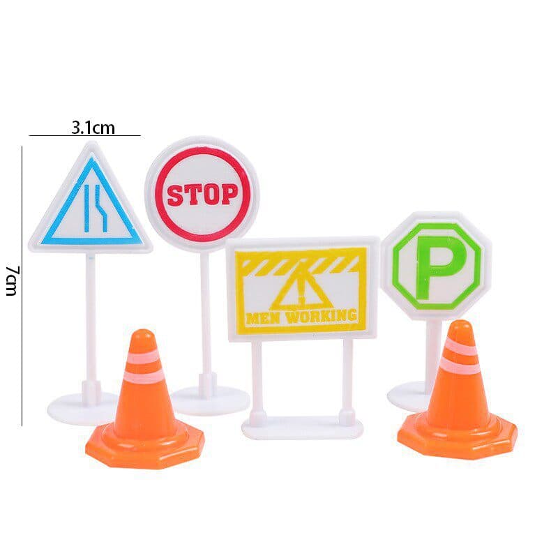 Electric Track Train Birthday Cake Decoration Cartoon Kids Car Engineering Team Roadblock Tunnel Children's Toy