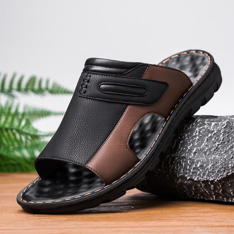 Cross-border Large Size Summer Sandals 2025 New Men's Slippers Non-slip Casual Outdoor Beach Shoes Fashion