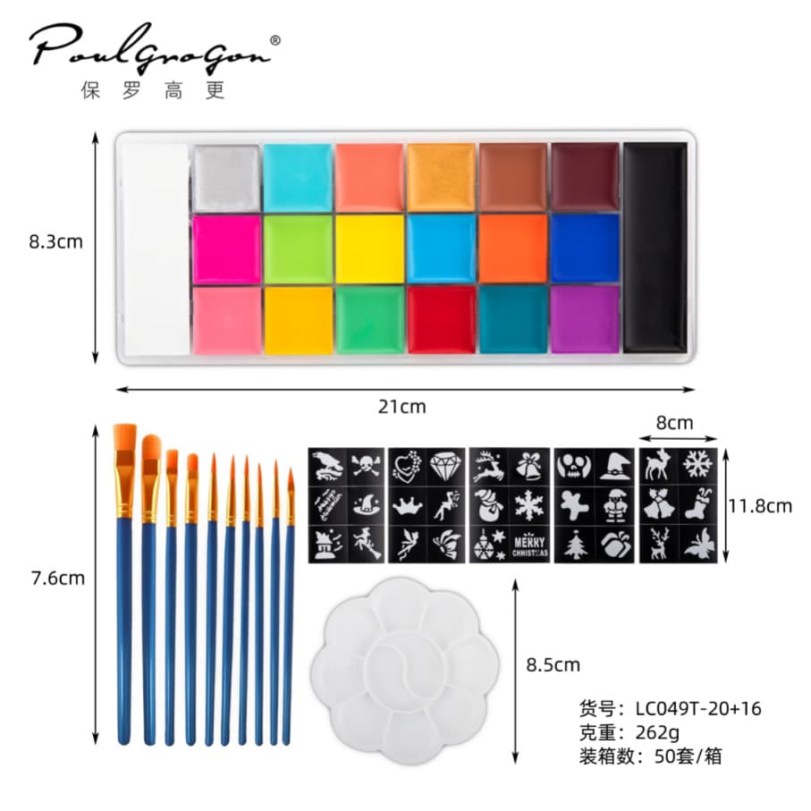 Amazon 20-Color Oil Face Paint Set, Face Painting for Kids, Stage Drama Tool, Face Paint Cream Wholesale