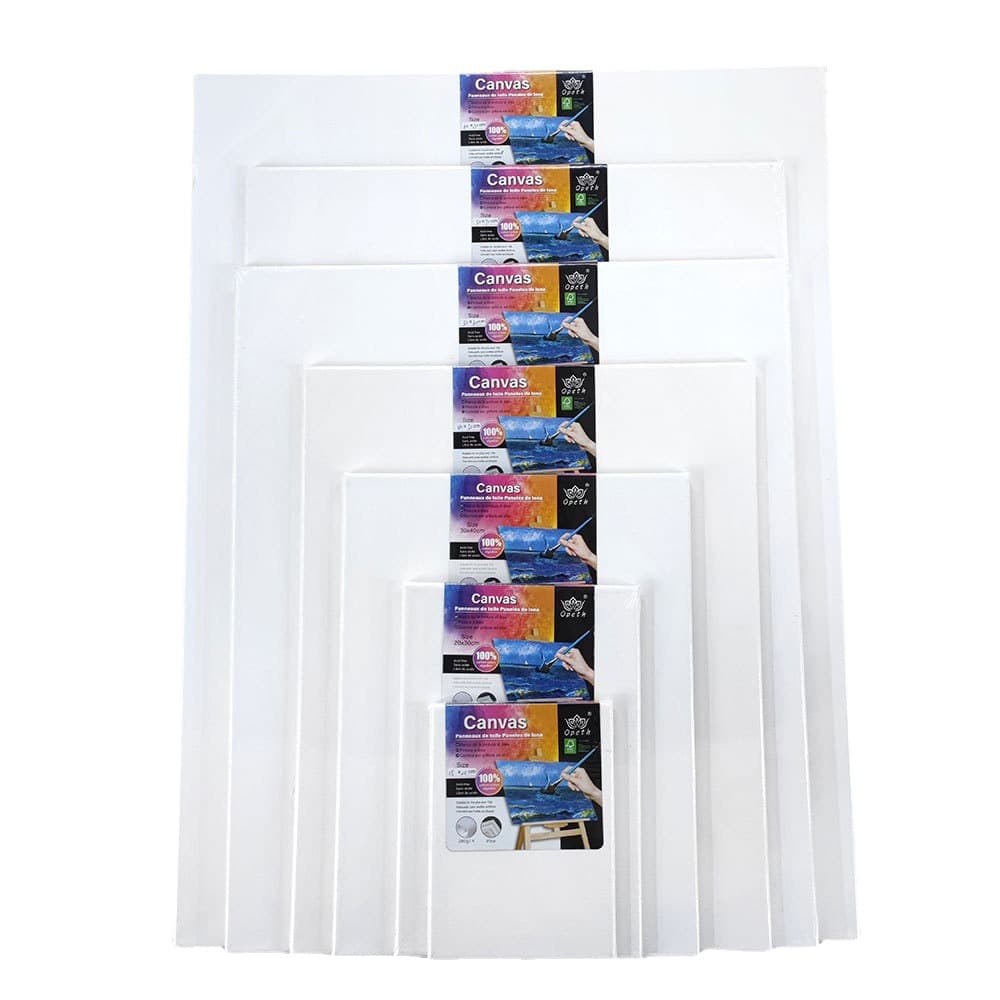 Solid Wood Square Oil Painting Frame, Pure Cotton White Canvas for Acrylic Painting, Round Oil Painting Frame Wholesale