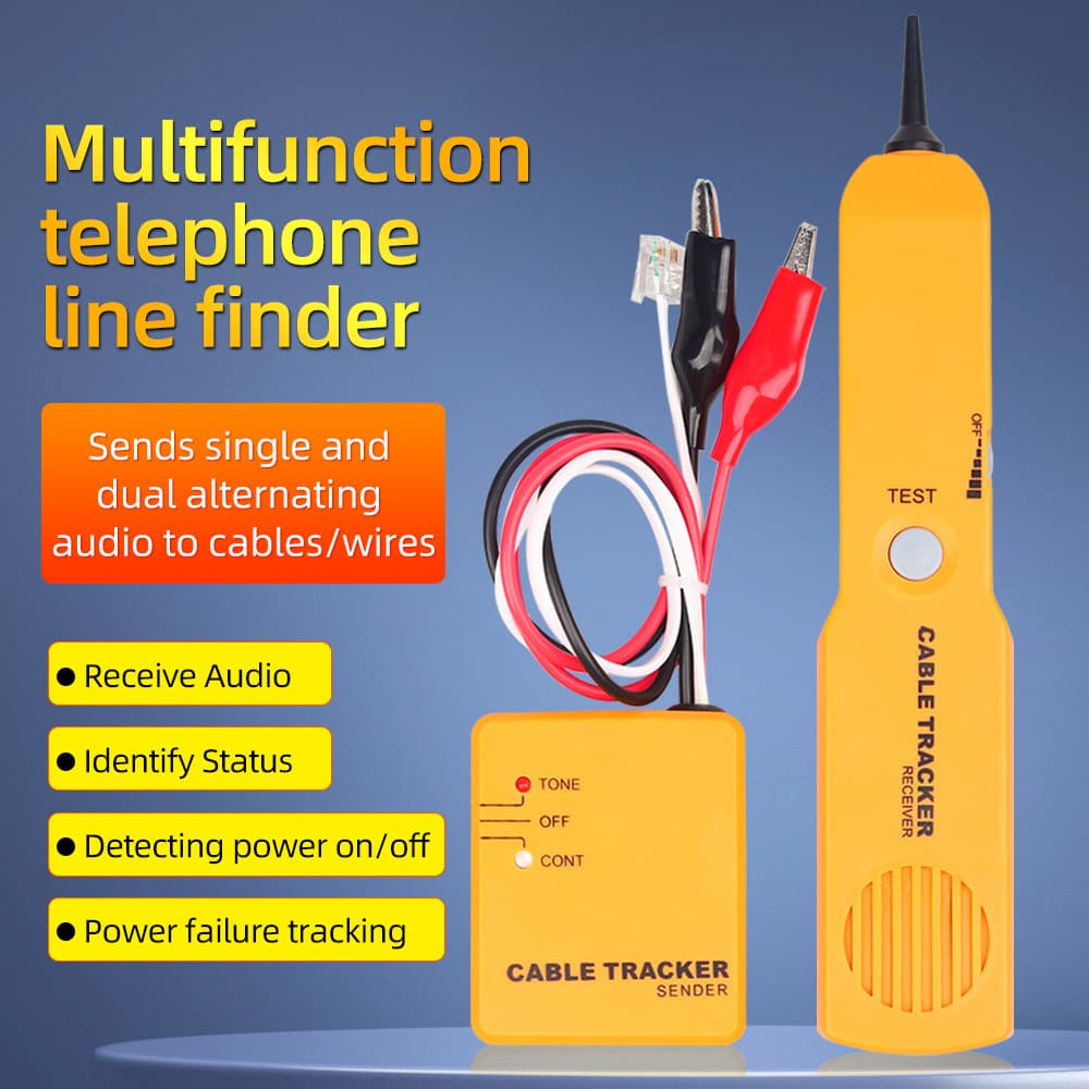 Foreign Trade Cross-Border Telephone Line Tracer Network Cable Tester RJ11 Tracer Alligator Clip Short Circuit Tracer