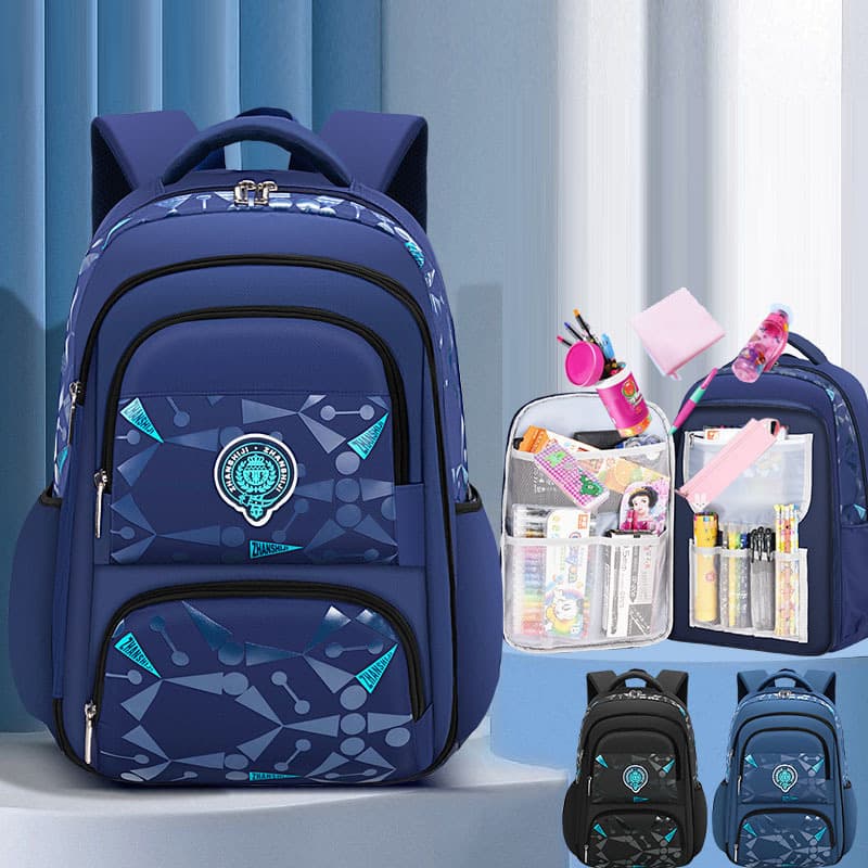 New Korean Style Casual Children's Backpack for Elementary Students Grades 1-6, Side Refrigerator-Type School Backpack
