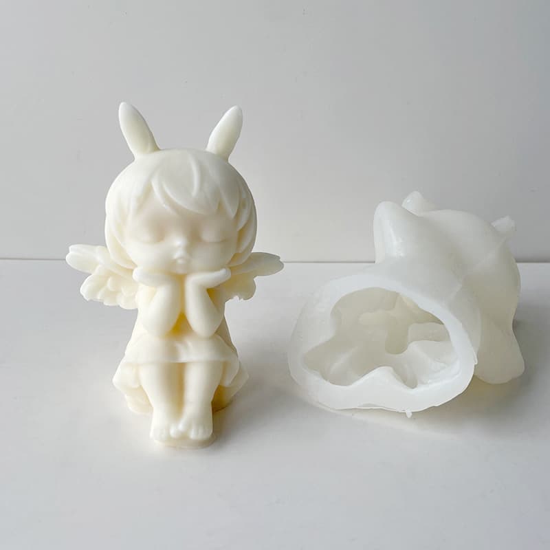 Handmade Plaster Doll Silicone Mold DIY Scented Candle Making Coloring Plaster Doll Mold In Stock