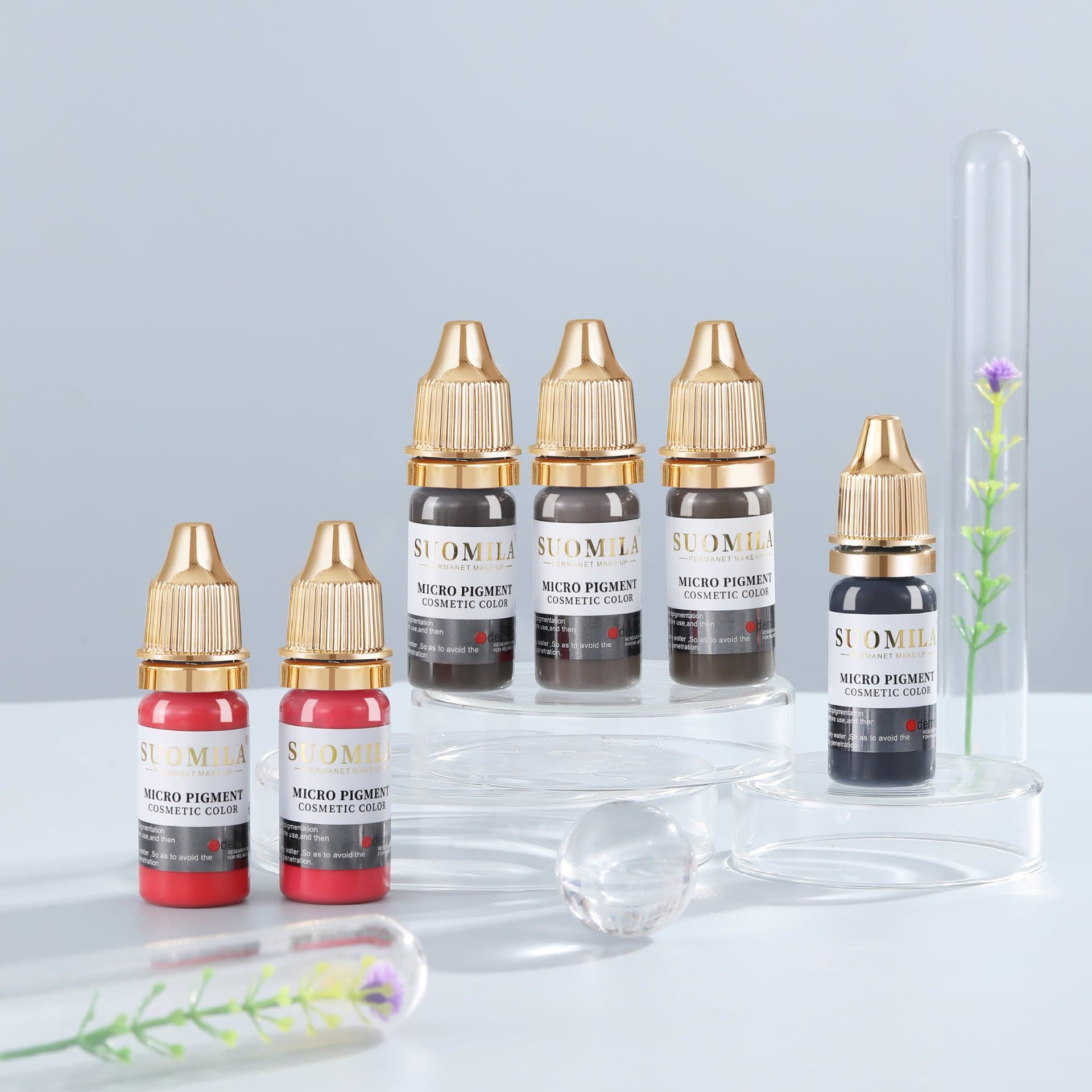 Export Edition SUOMILA German Plant-Based Semi-Permanent Tattoo Pigment for Ombre Brows, Eyeliner, Lip Blushing, and Brow Tattooing