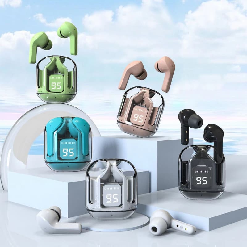 Transparent earphones Air31 Air39 HK3 T2 digital display Bluetooth earphones in-ear bilateral stereo charging compartment
