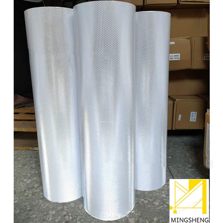 Seamless reflective lattice honeycomb back glue crystal color lattice advertising grade pvc reflective film honeycomb reflective film