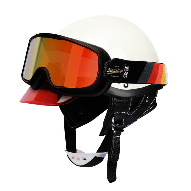 3C Helmet Electric Motorcycle Retro Riding Helmet Half Helmet for Men and Women Summer Electric Bike Safety Helmet All Seasons Universal