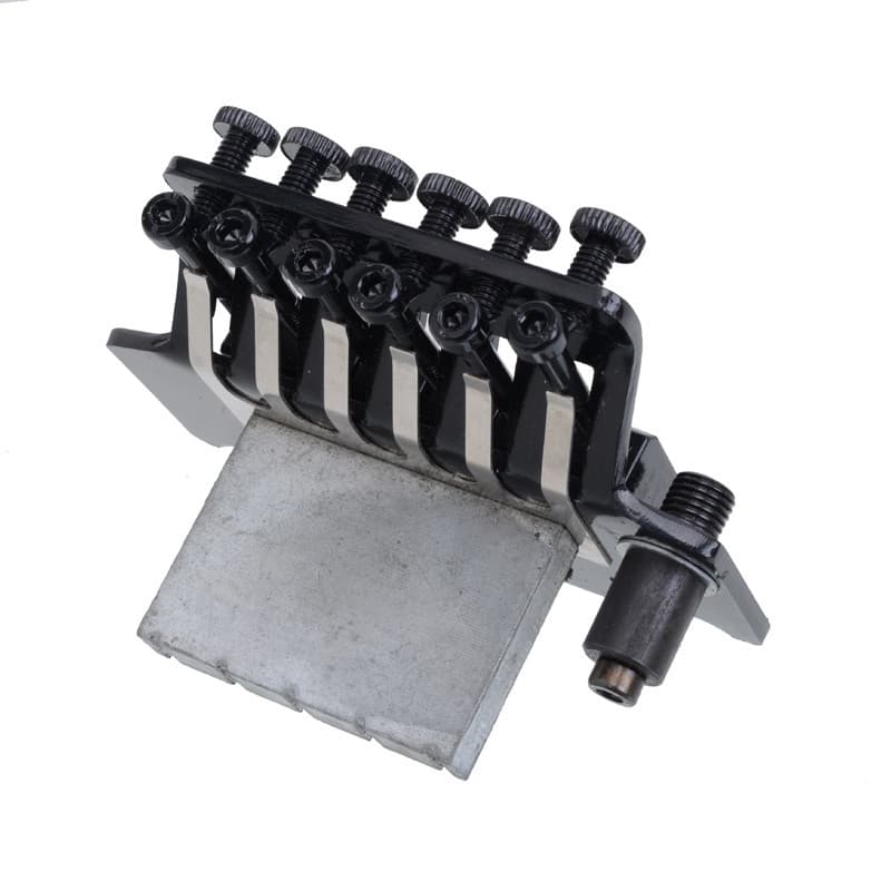 Double Tremolo System Double Tremolo Electric Guitar Bridge 6-String Double Tremolo Electric Guitar Tailpiece Bridge Saddle Black