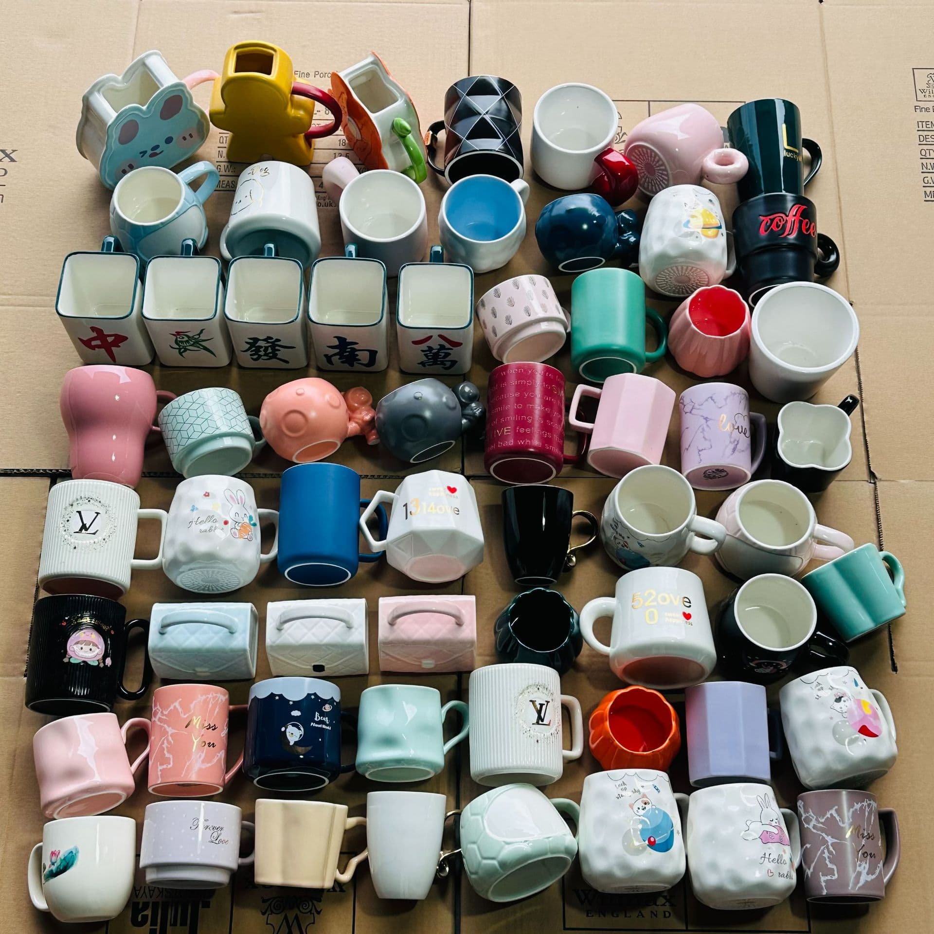 Street stall ceramic water cup wholesale processing simple blind box mug creative frosted miscellaneous foreign trade ceramic chopsticks