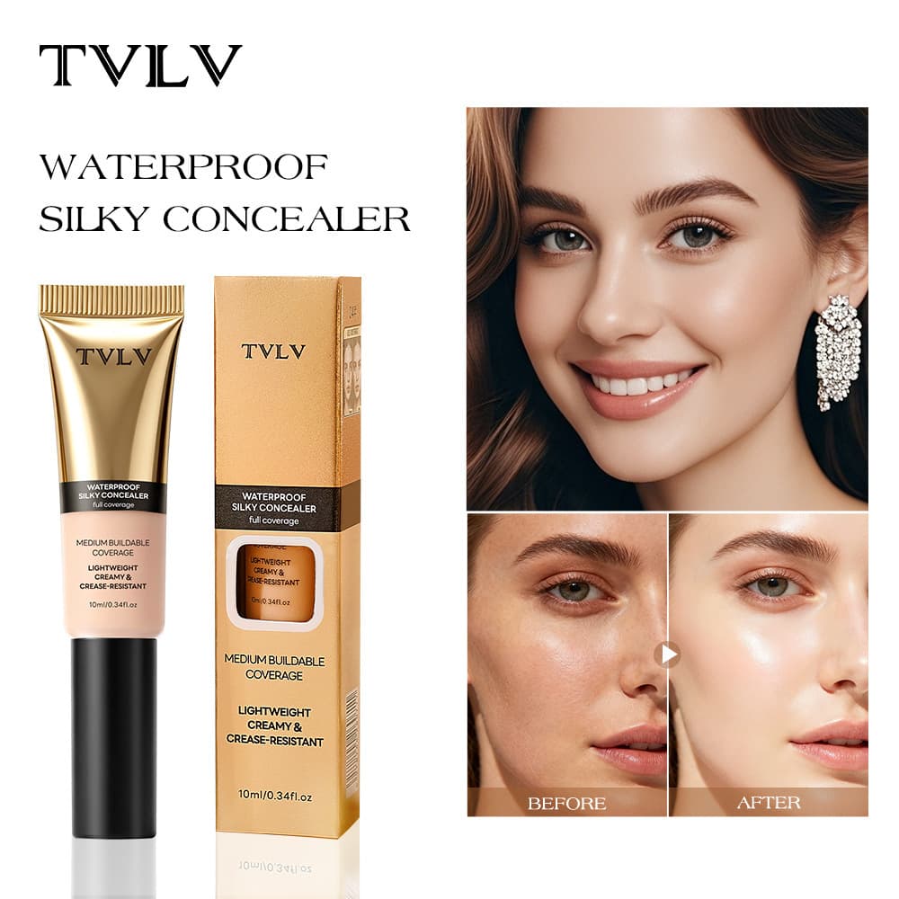 TVLV Waterproof Silky Concealer Long-lasting Brightening Moisturizing Pore-minimizing Natural Skin-tone Matching Contouring Concealer Liquid Cross-border