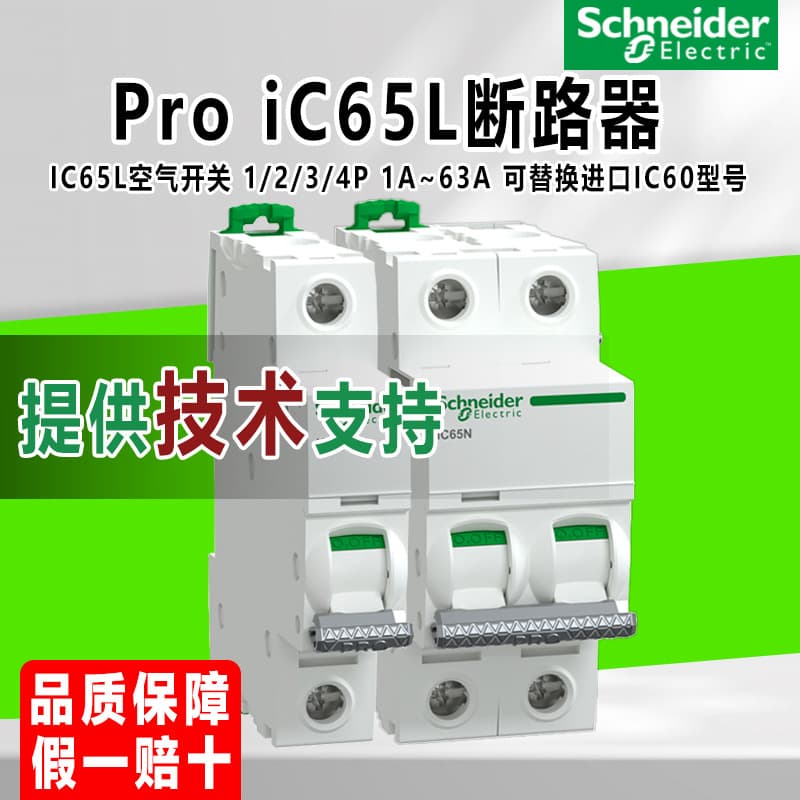 Schneider Pro ic65l Circuit Breaker IC60 Replacement Cross-Border Air Switch 1P 2P Air Switch Circuit Breaker
